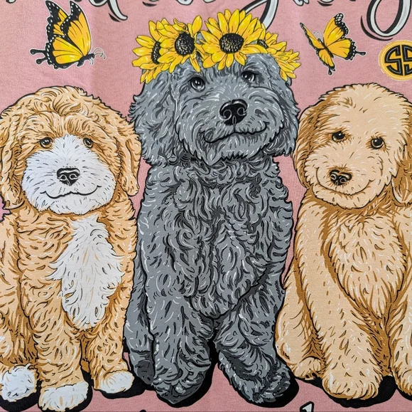 NEW Simply Southern Dog Kisses Heal Everything T Shirt Women's L Dusty Rose Pink - Picture 8 of 12